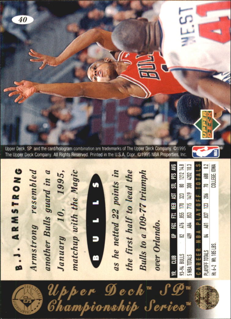 1994/1995 SP Championship (Upper Deck) Basketball - Picture 41 of 182