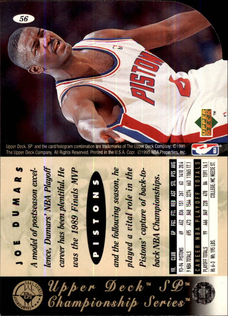 1994/1995 SP Championship (Upper Deck) Basketball - Picture 53 of 182