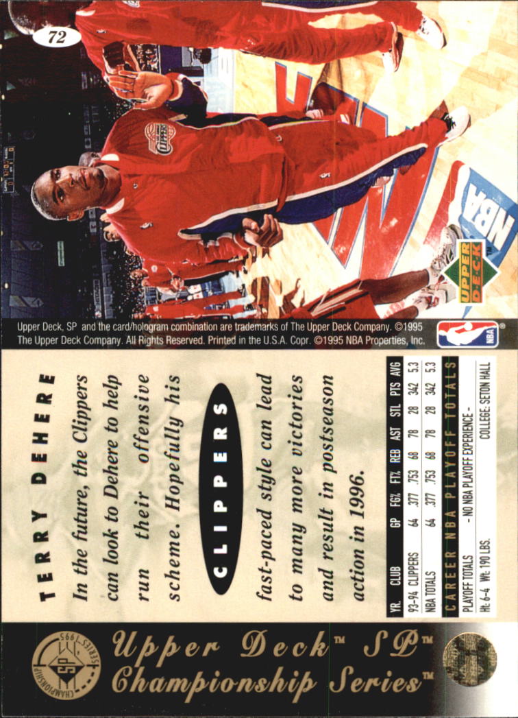 1994/1995 SP Championship (Upper Deck) Basketball - Picture 68 of 182
