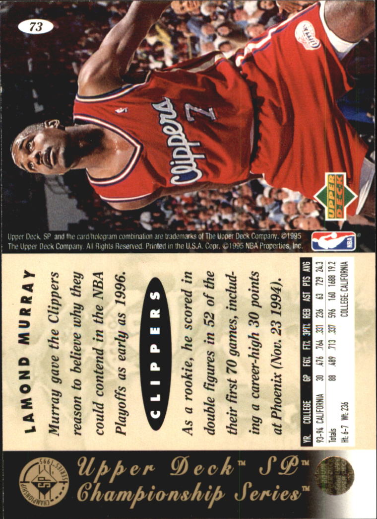 1994/1995 SP Championship (Upper Deck) Basketball - Picture 70 of 182