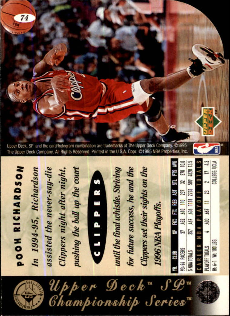 1994/1995 SP Championship (Upper Deck) Basketball - Picture 72 of 182