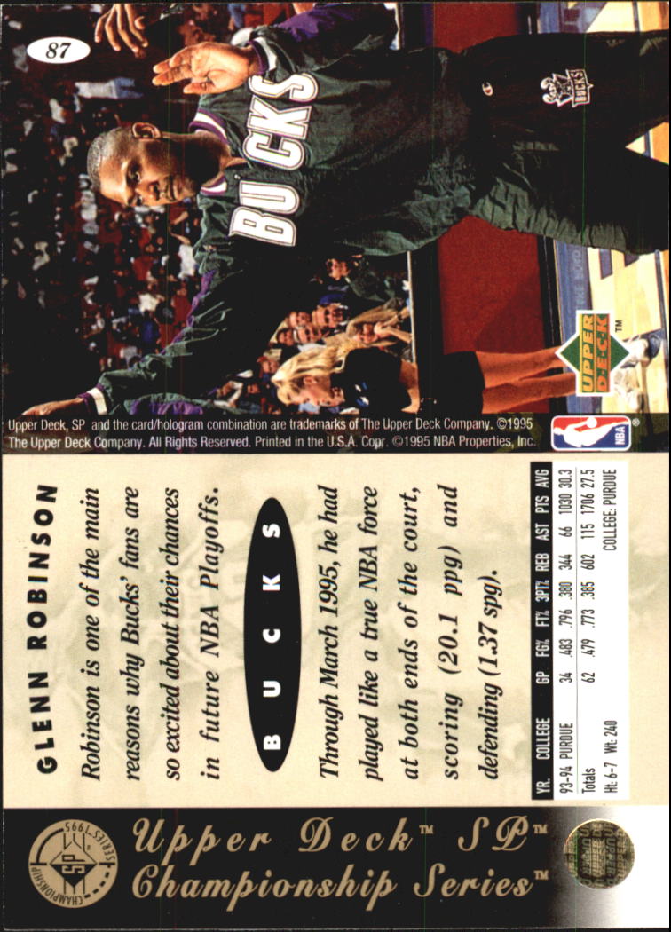 1994/1995 SP Championship (Upper Deck) Basketball - Picture 82 of 182