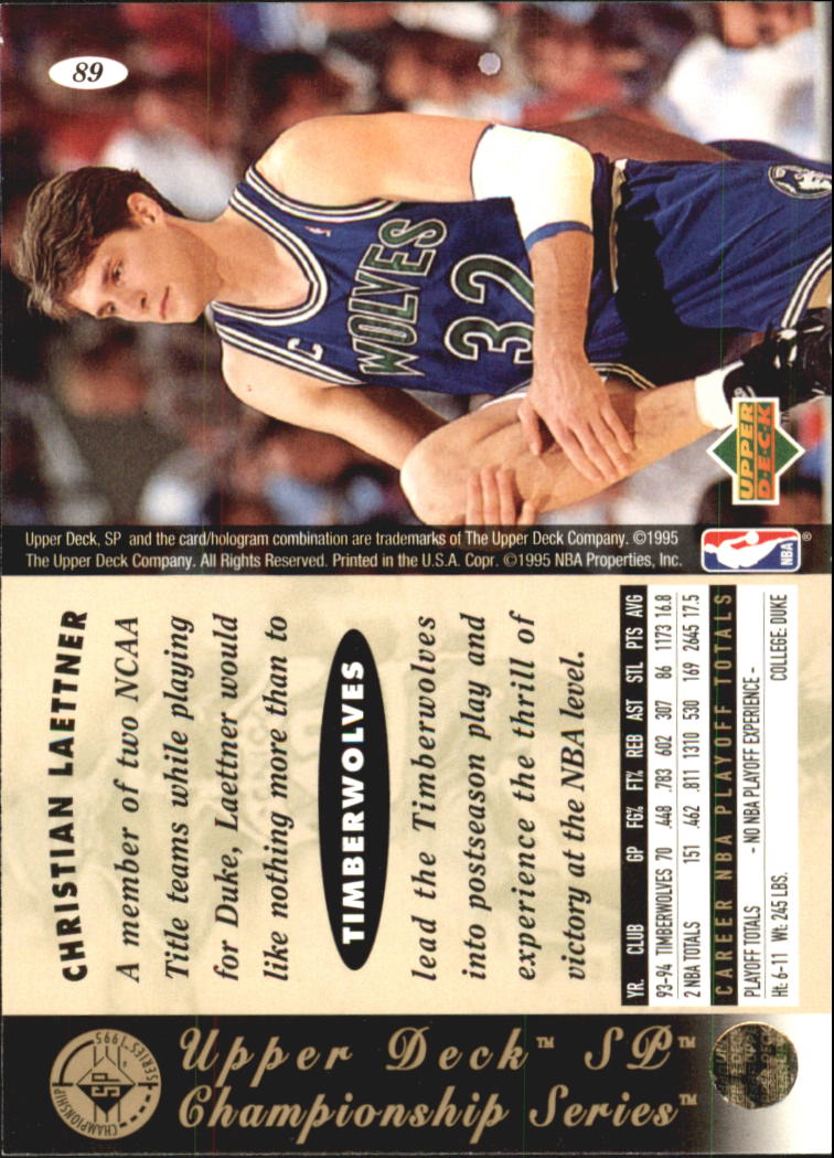 1994/1995 SP Championship (Upper Deck) Basketball - Picture 86 of 182