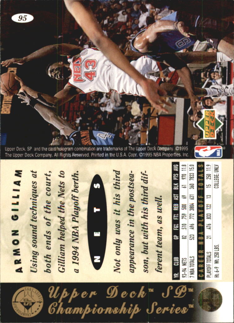 1994/1995 SP Championship (Upper Deck) Basketball - Picture 94 of 182