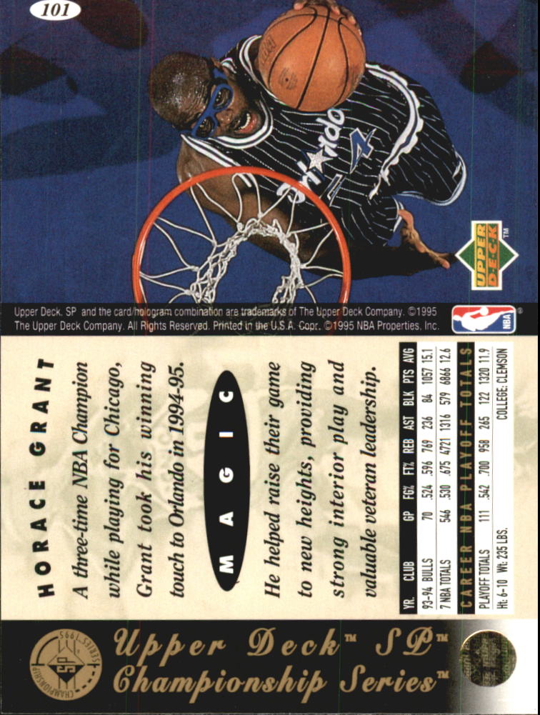 1994/1995 SP Championship (Upper Deck) Basketball - Picture 98 of 182