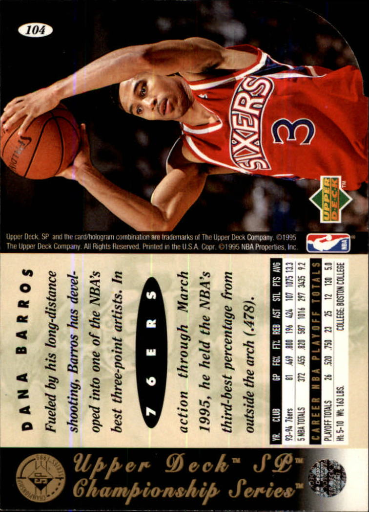 1994/1995 SP Championship (Upper Deck) Basketball - Picture 104 of 182