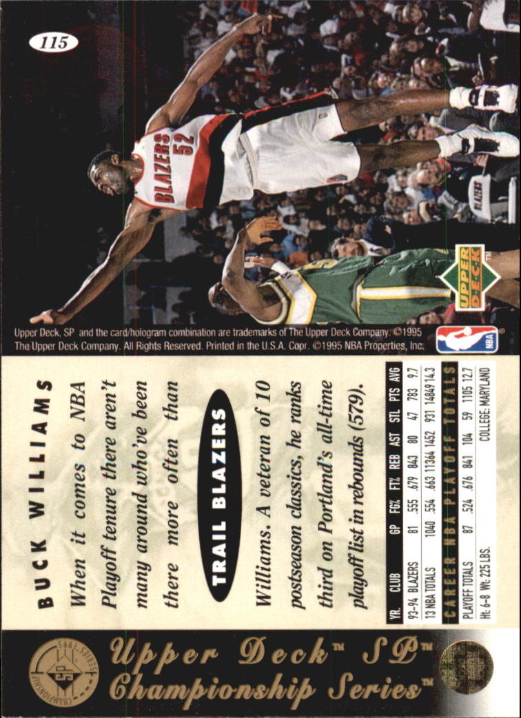1994/1995 SP Championship (Upper Deck) Basketball - Picture 114 of 182