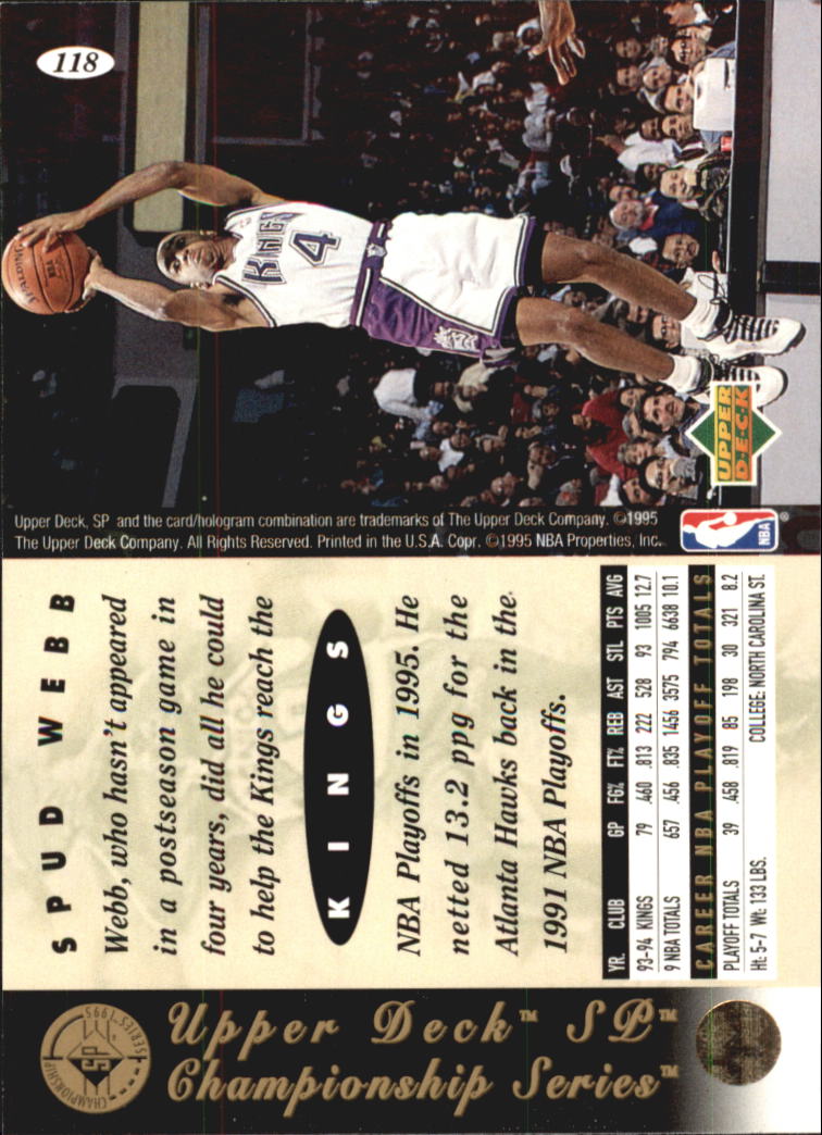 1994/1995 SP Championship (Upper Deck) Basketball - Picture 120 of 182