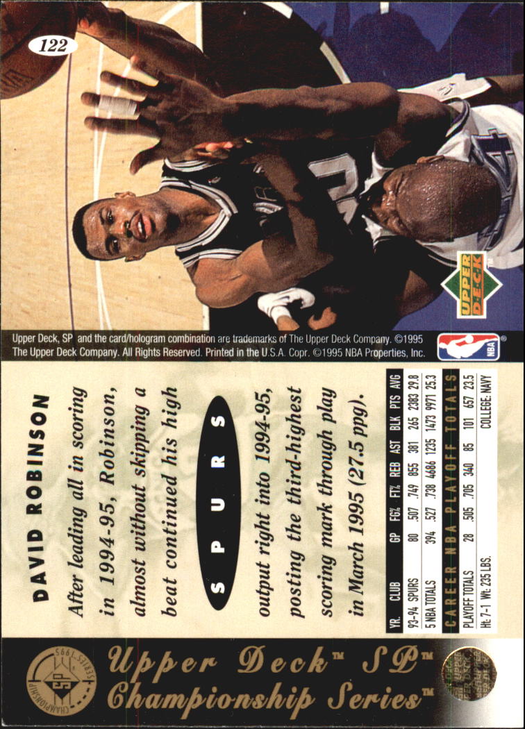 1994/1995 SP Championship (Upper Deck) Basketball - Picture 124 of 182
