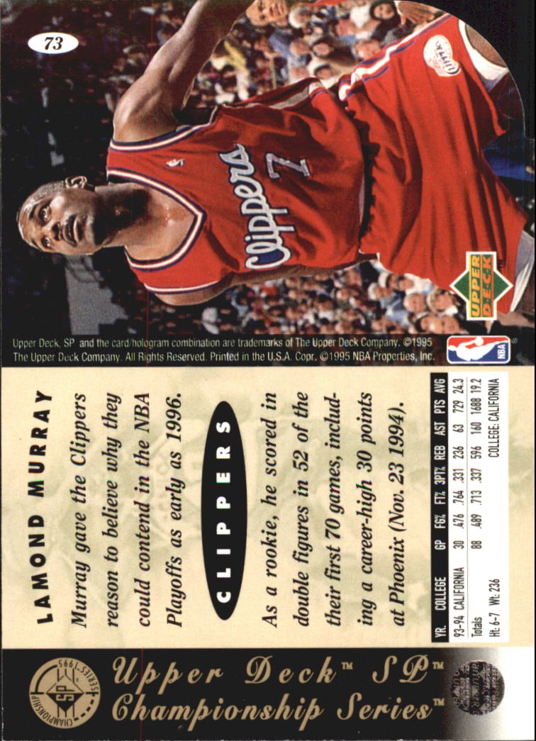 1994/1995 SP Championship (Upper Deck) Basketball - Picture 156 of 182