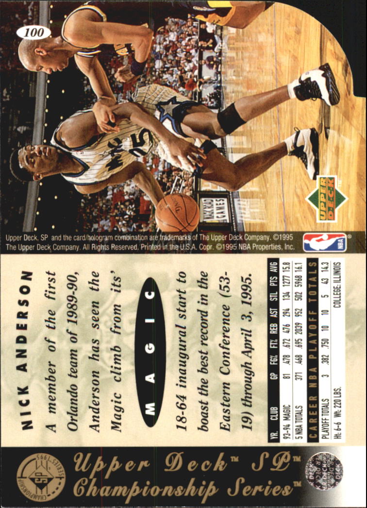 1994/1995 SP Championship (Upper Deck) Basketball - Picture 158 of 182