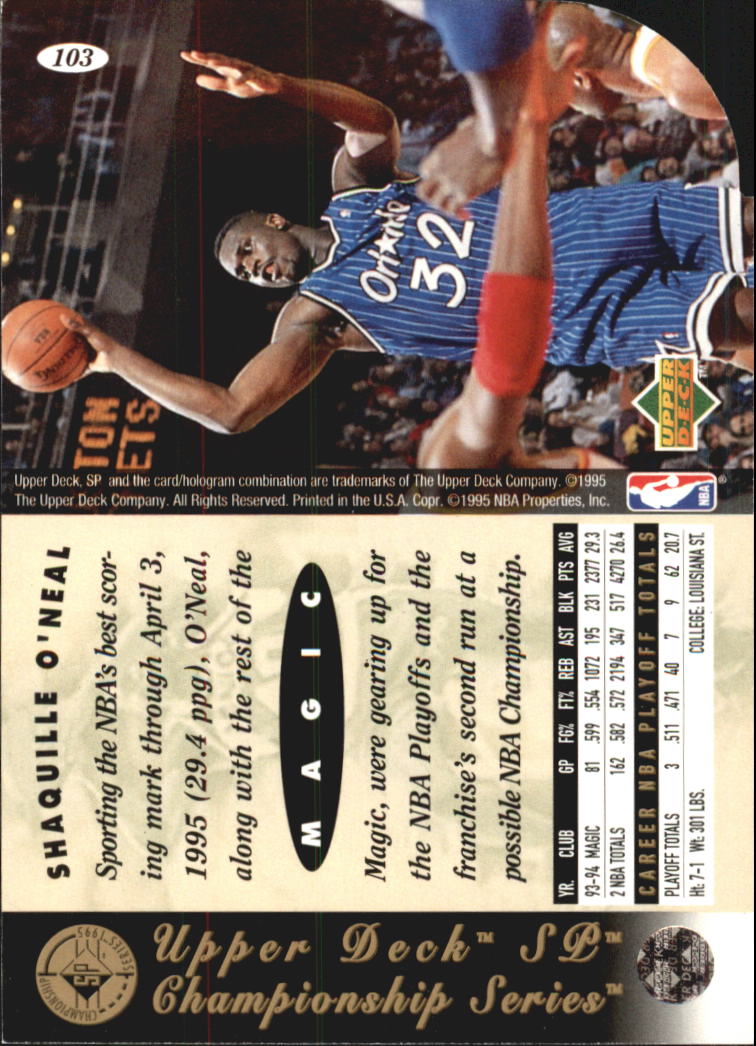 1994/1995 SP Championship (Upper Deck) Basketball - Picture 160 of 182