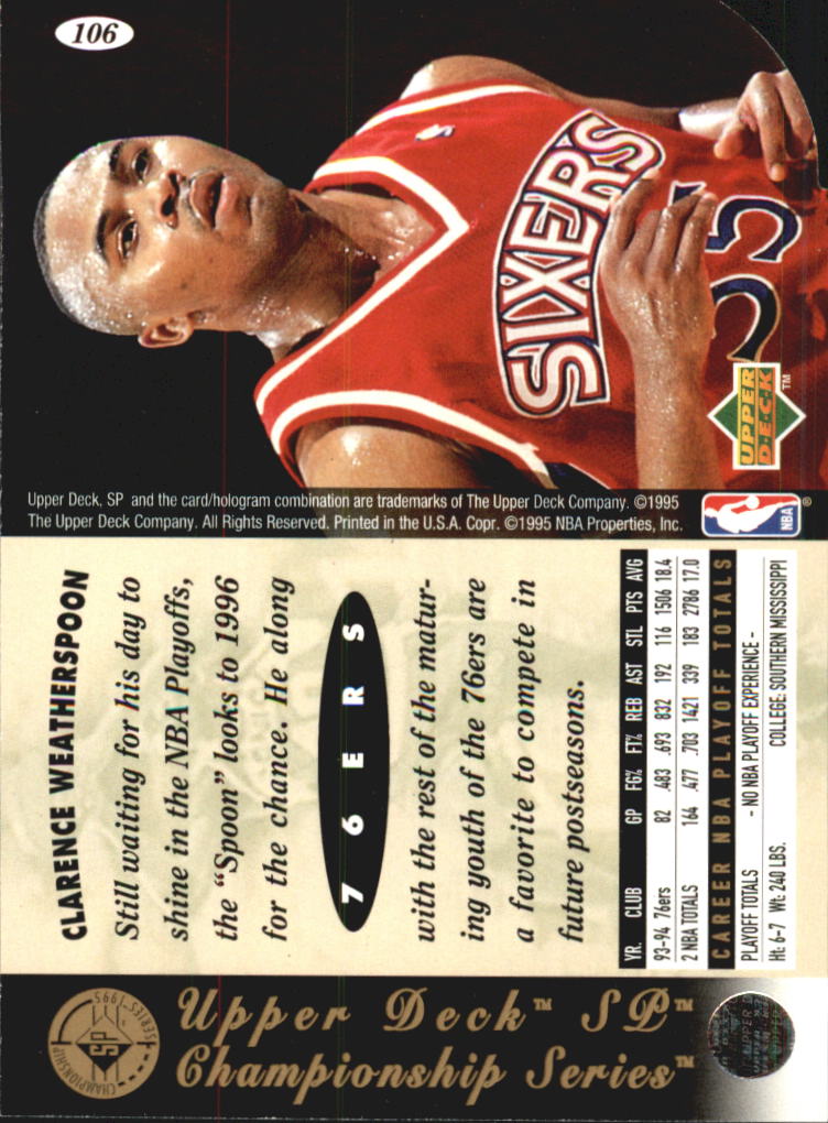 1994/1995 SP Championship (Upper Deck) Basketball - Picture 162 of 182
