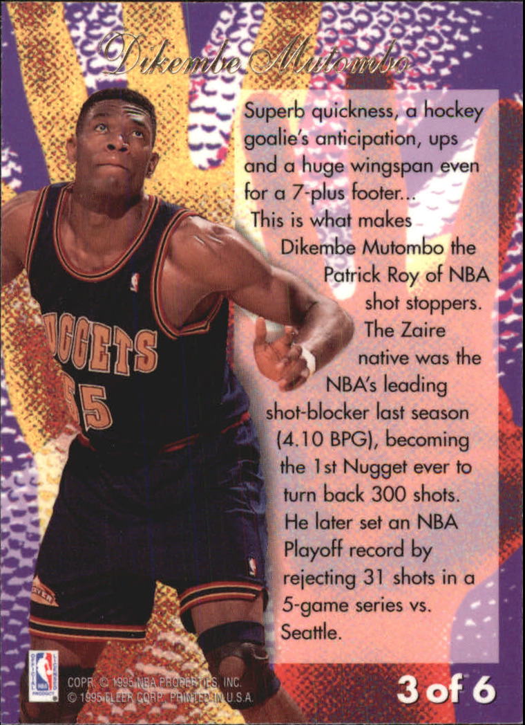1994/1995 Flair (Fleer) Basketball Part 3 Insert Cards - Picture 35 of 71