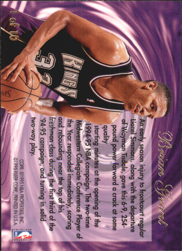 1994/1995 Flair (Fleer) Basketball Part 3 Insert Cards - Picture 53 of 71