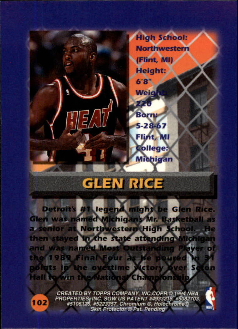 1994/1995 Finest Basketball Part 1 Main Set Cards #1 to #330 - Picture 65 of 417