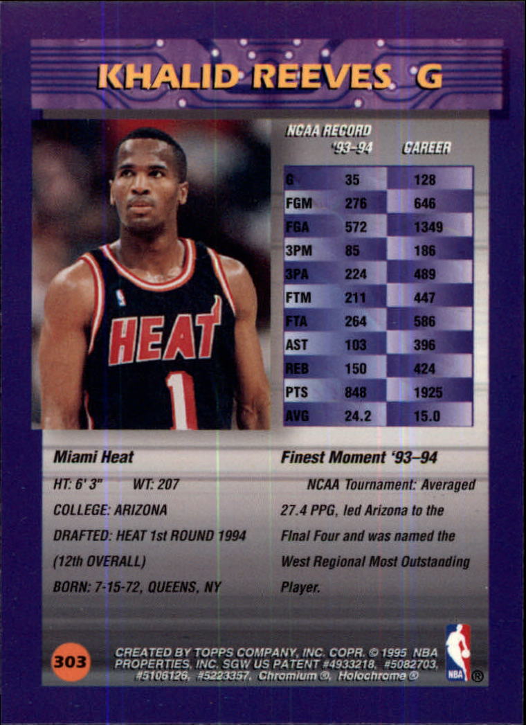 1994/1995 Finest Basketball Part 1 Main Set Cards #1 to #330 - Picture 363 of 417