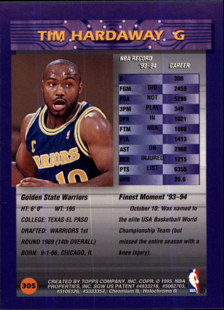 1994/1995 Finest Basketball Part 1 Main Set Cards #1 to #330 - Picture 367 of 417