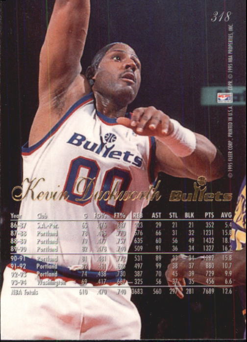 1994/1995 Flair (Fleer) Basketball Part 2 Main Set Cards #251 to #326 - Picture 129 of 141