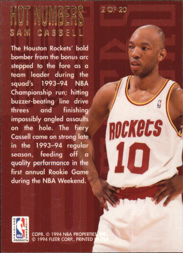 1994/1995 Flair (Fleer) Basketball Part 3 Insert Cards - Picture 10 of 71