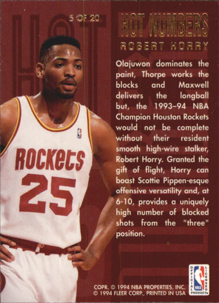 1994/1995 Flair (Fleer) Basketball Part 3 Insert Cards - Picture 12 of 71