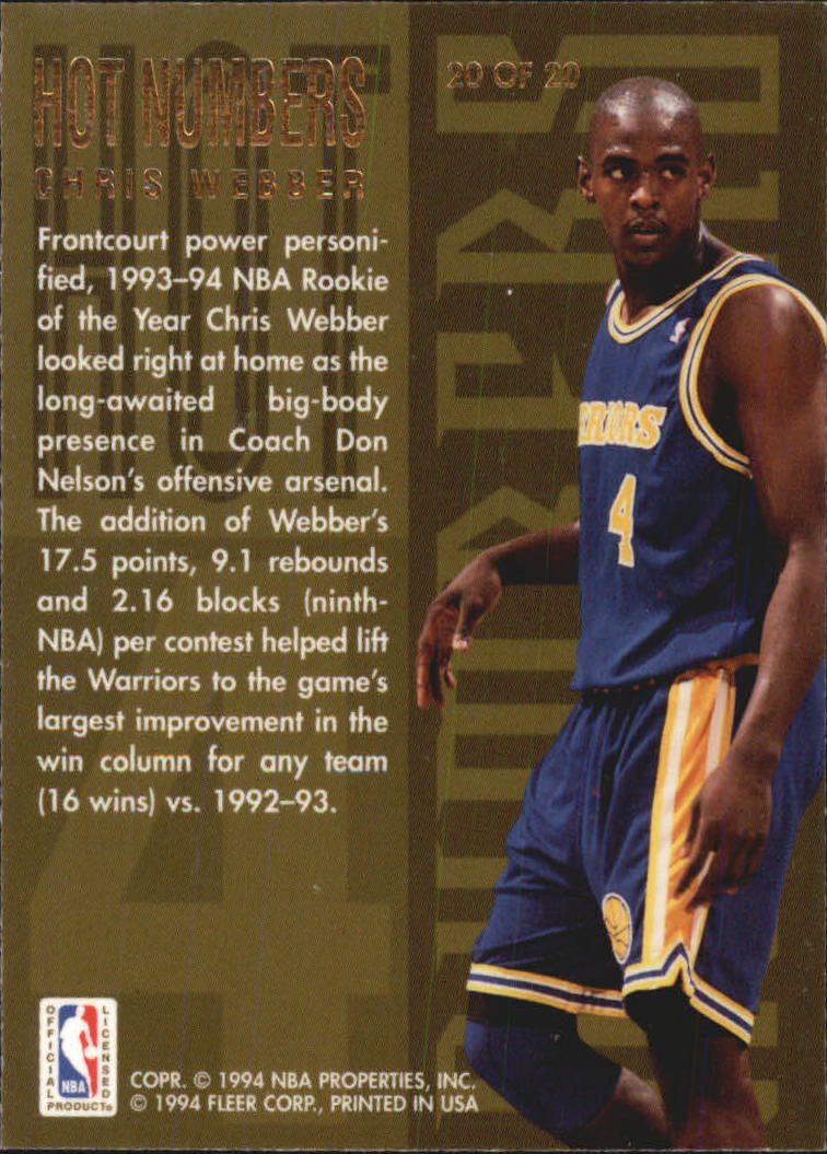 1994/1995 Flair (Fleer) Basketball Part 3 Insert Cards - Picture 25 of 71
