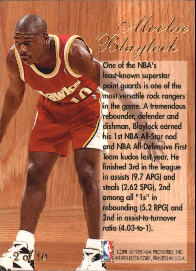 1994/1995 Flair (Fleer) Basketball Part 3 Insert Cards - Picture 29 of 71