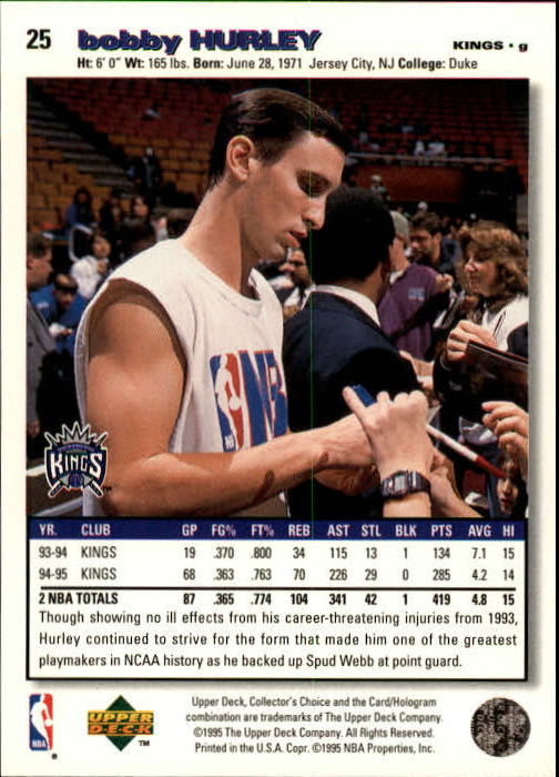 1995-96 COLLECTOR'S CHOICE BASKETBALL ASSORTED SINGLES U-PICK 1-250 - Picture 50 of 428