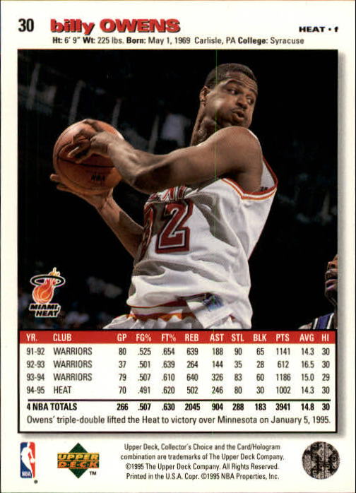 1995-96 COLLECTOR'S CHOICE BASKETBALL ASSORTED SINGLES U-PICK 1-250 - Picture 58 of 428