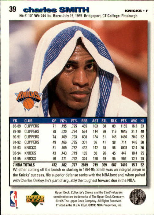 1995-96 COLLECTOR'S CHOICE BASKETBALL ASSORTED SINGLES U-PICK 1-250 - Picture 70 of 428