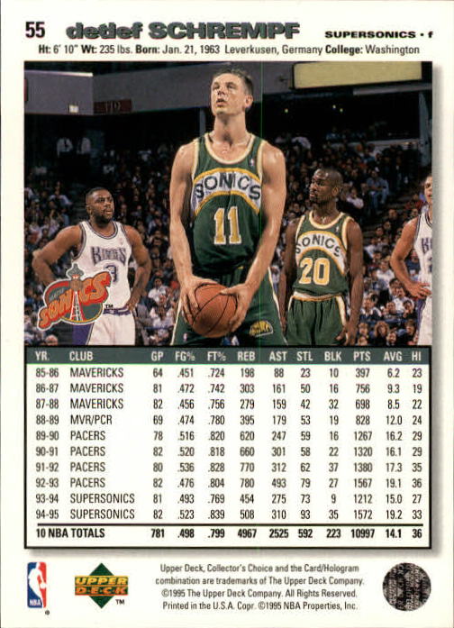 1995-96 COLLECTOR'S CHOICE BASKETBALL ASSORTED SINGLES U-PICK 1-250 - Picture 96 of 428
