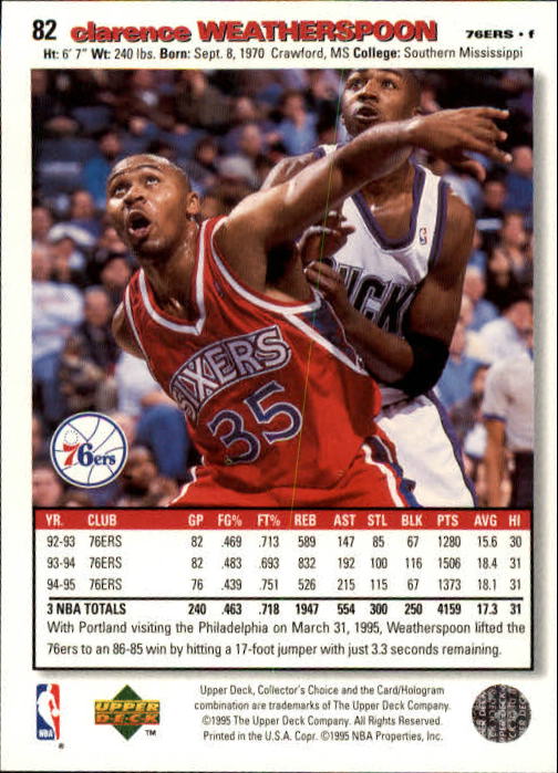 1995-96 COLLECTOR'S CHOICE BASKETBALL ASSORTED SINGLES U-PICK 1-250 - Picture 148 of 428