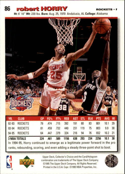 1995-96 COLLECTOR'S CHOICE BASKETBALL ASSORTED SINGLES U-PICK 1-250 - Picture 156 of 428