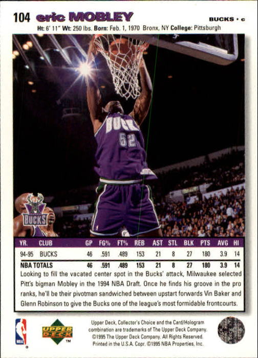 1995-96 COLLECTOR'S CHOICE BASKETBALL ASSORTED SINGLES U-PICK 1-250 - Picture 184 of 428