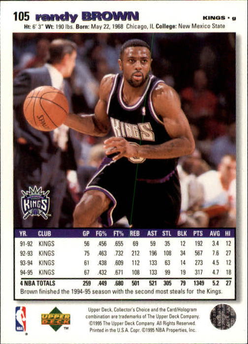 1995-96 COLLECTOR'S CHOICE BASKETBALL ASSORTED SINGLES U-PICK 1-250 - Picture 186 of 428