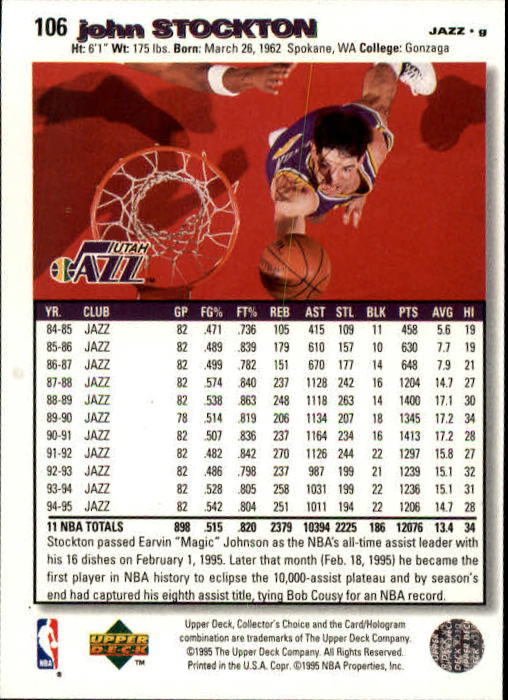 1995-96 COLLECTOR'S CHOICE BASKETBALL ASSORTED SINGLES U-PICK 1-250 - Picture 188 of 428