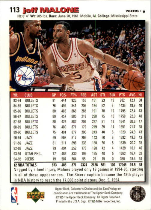 1995-96 COLLECTOR'S CHOICE BASKETBALL ASSORTED SINGLES U-PICK 1-250 - Picture 202 of 428