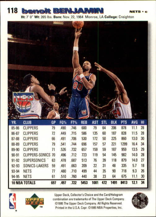 1995-96 COLLECTOR'S CHOICE BASKETBALL ASSORTED SINGLES U-PICK 1-250 - Picture 212 of 428