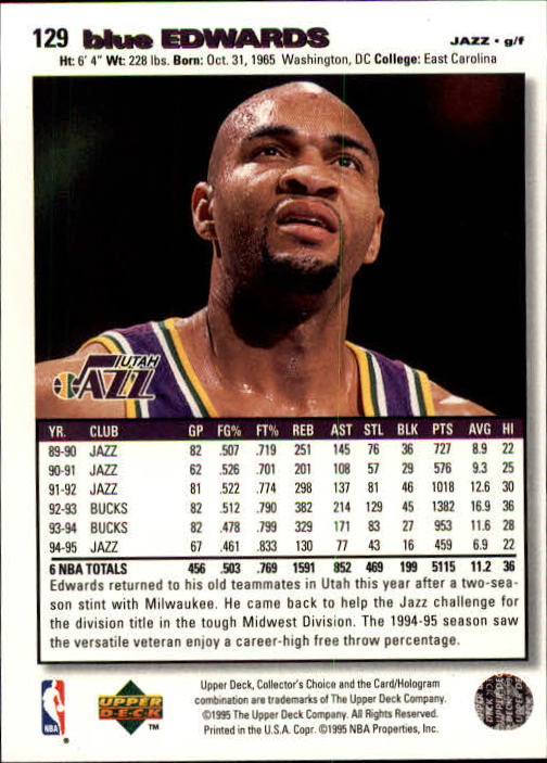 1995-96 COLLECTOR'S CHOICE BASKETBALL ASSORTED SINGLES U-PICK 1-250 - Picture 232 of 428