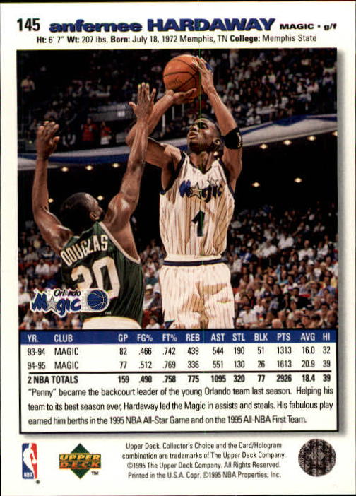 1995-96 COLLECTOR'S CHOICE BASKETBALL ASSORTED SINGLES U-PICK 1-250 - Picture 262 of 428
