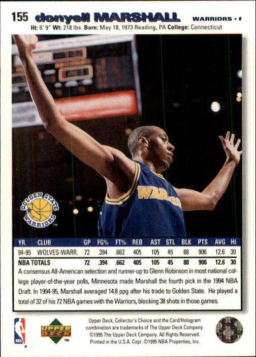 1995-96 COLLECTOR'S CHOICE BASKETBALL ASSORTED SINGLES U-PICK 1-250 - Picture 282 of 428