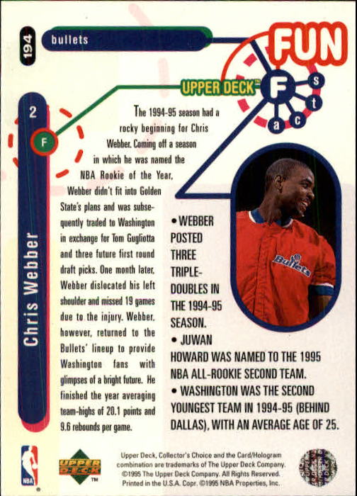 1995-96 COLLECTOR'S CHOICE BASKETBALL ASSORTED SINGLES U-PICK 1-250 - Picture 348 of 428