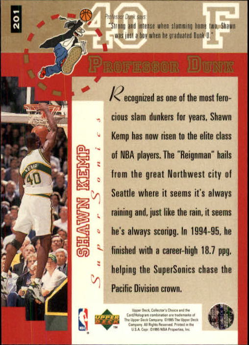1995-96 COLLECTOR'S CHOICE BASKETBALL ASSORTED SINGLES U-PICK 1-250 - Picture 358 of 428