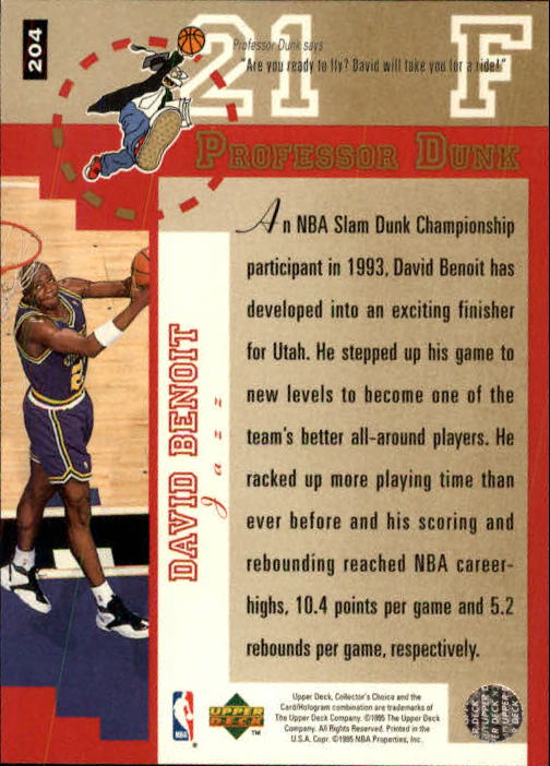 1995-96 COLLECTOR'S CHOICE BASKETBALL ASSORTED SINGLES U-PICK 1-250 - Picture 364 of 428