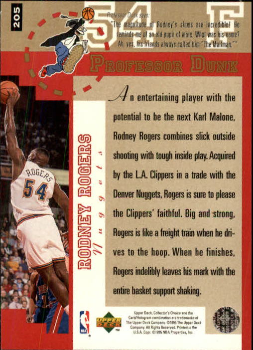 1995-96 COLLECTOR'S CHOICE BASKETBALL ASSORTED SINGLES U-PICK 1-250 - Picture 366 of 428