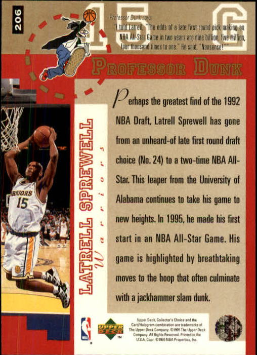 1995-96 COLLECTOR'S CHOICE BASKETBALL ASSORTED SINGLES U-PICK 1-250 - Picture 368 of 428