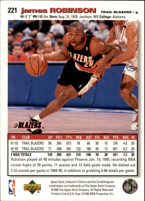 1995-96 COLLECTOR'S CHOICE BASKETBALL ASSORTED SINGLES U-PICK 1-250 - Picture 378 of 428
