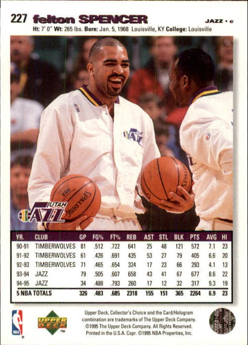 1995-96 COLLECTOR'S CHOICE BASKETBALL ASSORTED SINGLES U-PICK 1-250 - Picture 386 of 428