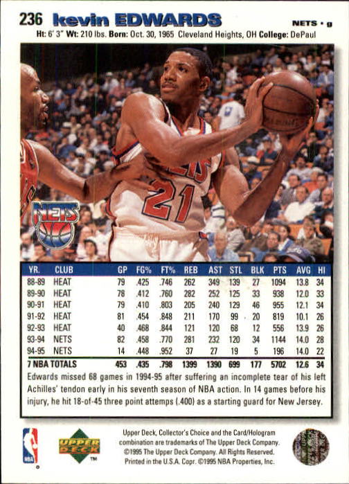 1995-96 COLLECTOR'S CHOICE BASKETBALL ASSORTED SINGLES U-PICK 1-250 - Picture 402 of 428