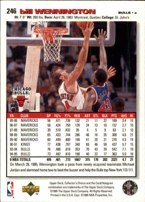 1995-96 COLLECTOR'S CHOICE BASKETBALL ASSORTED SINGLES U-PICK 1-250 - Picture 420 of 428